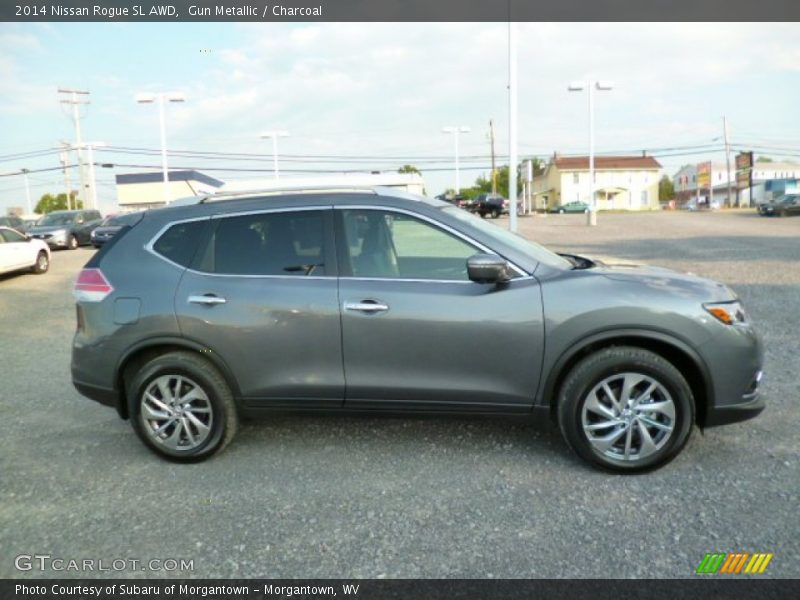 Gun Metallic / Charcoal 2014 Nissan Rogue SL AWD