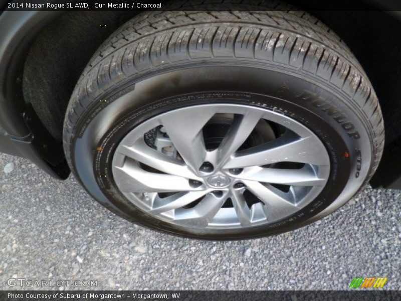 Gun Metallic / Charcoal 2014 Nissan Rogue SL AWD