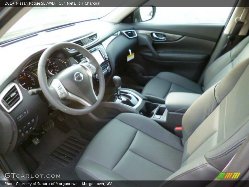 Gun Metallic / Charcoal 2014 Nissan Rogue SL AWD