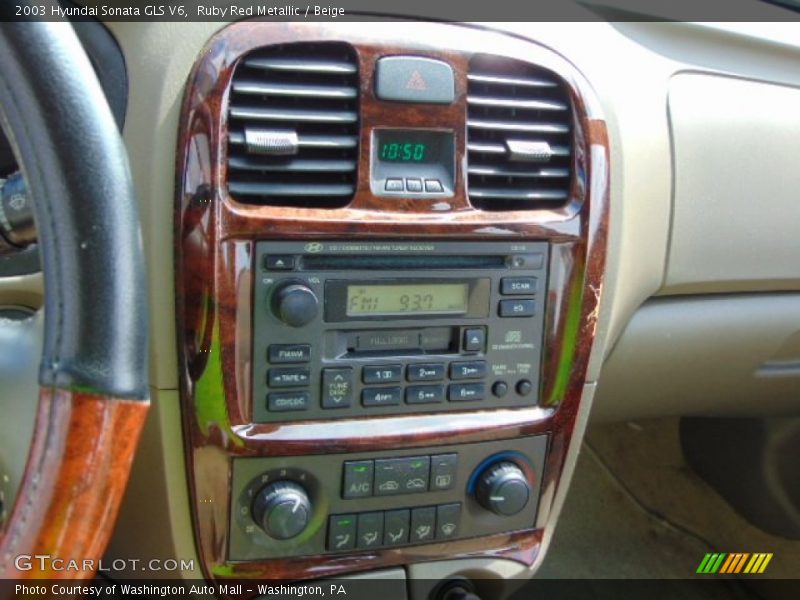 Ruby Red Metallic / Beige 2003 Hyundai Sonata GLS V6