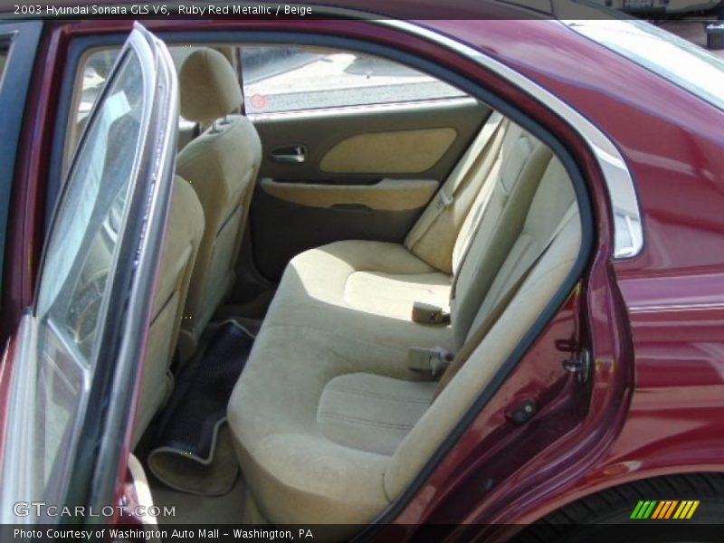 Ruby Red Metallic / Beige 2003 Hyundai Sonata GLS V6