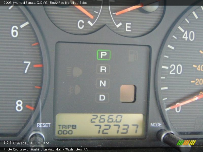 Ruby Red Metallic / Beige 2003 Hyundai Sonata GLS V6