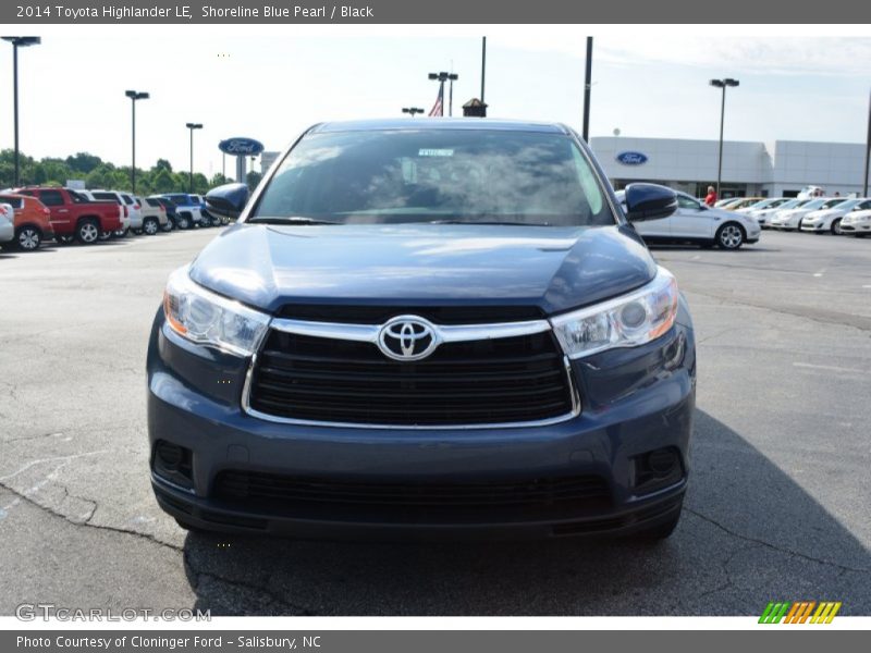 Shoreline Blue Pearl / Black 2014 Toyota Highlander LE