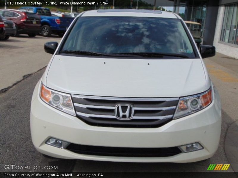 White Diamond Pearl / Gray 2013 Honda Odyssey Touring