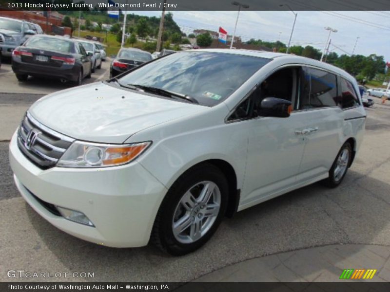 White Diamond Pearl / Gray 2013 Honda Odyssey Touring