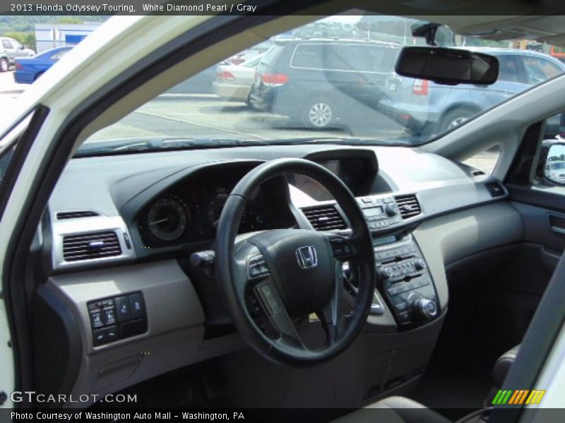 White Diamond Pearl / Gray 2013 Honda Odyssey Touring