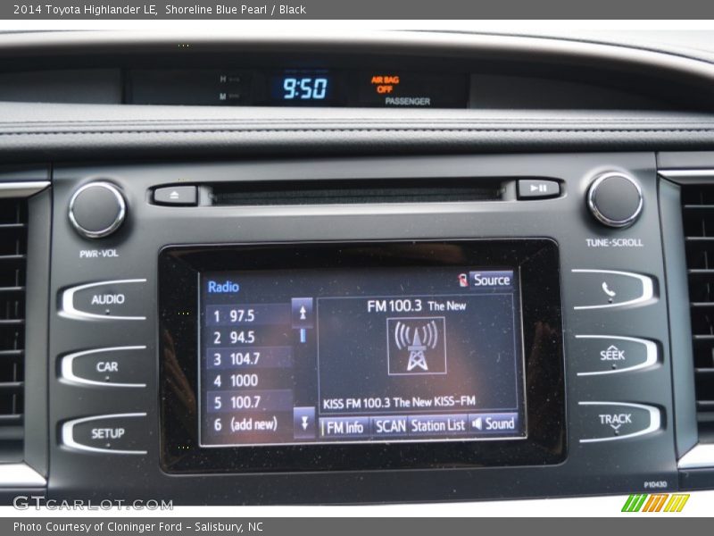 Audio System of 2014 Highlander LE