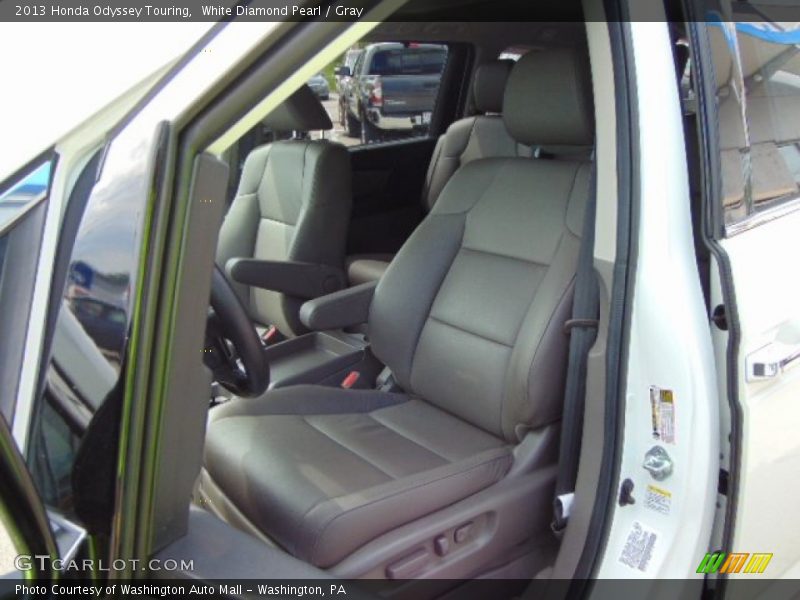 White Diamond Pearl / Gray 2013 Honda Odyssey Touring