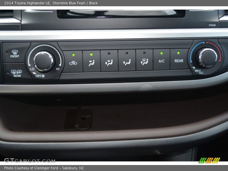 Controls of 2014 Highlander LE