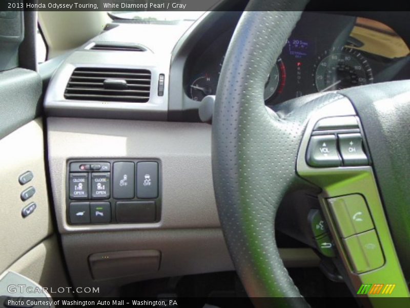 White Diamond Pearl / Gray 2013 Honda Odyssey Touring