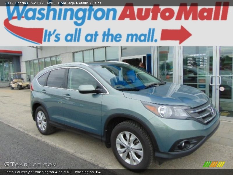 Opal Sage Metallic / Beige 2012 Honda CR-V EX-L 4WD