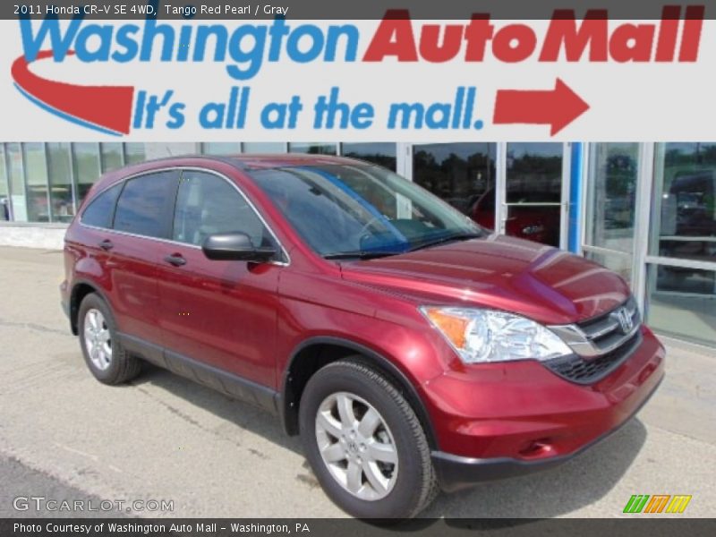 Tango Red Pearl / Gray 2011 Honda CR-V SE 4WD