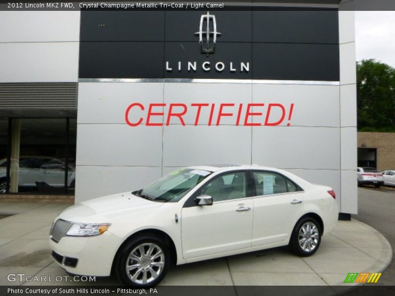 Crystal Champagne Metallic Tri-Coat / Light Camel 2012 Lincoln MKZ FWD