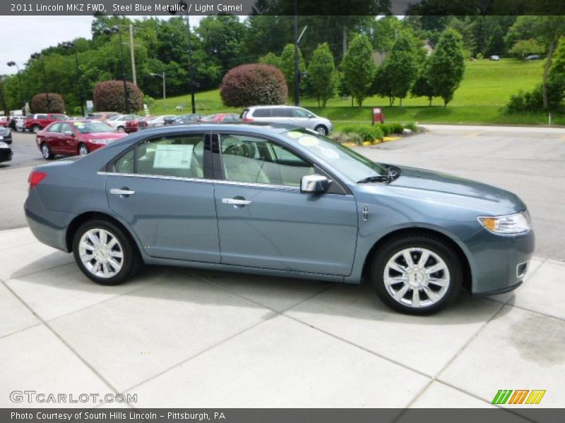 Steel Blue Metallic / Light Camel 2011 Lincoln MKZ FWD