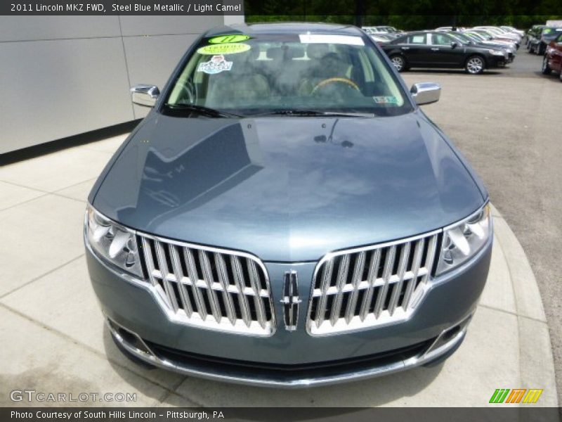 Steel Blue Metallic / Light Camel 2011 Lincoln MKZ FWD
