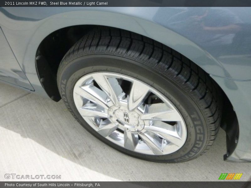 Steel Blue Metallic / Light Camel 2011 Lincoln MKZ FWD