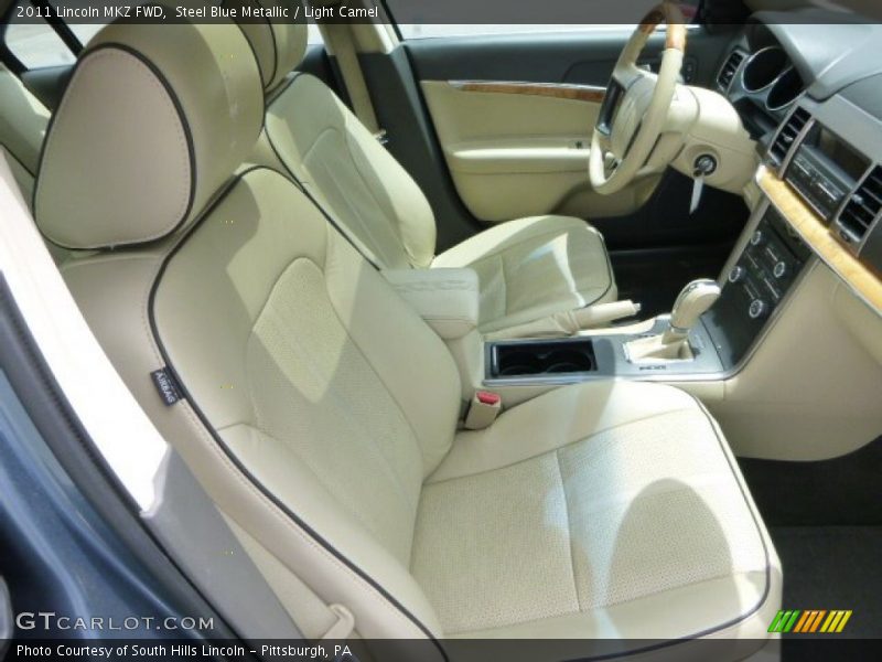 Steel Blue Metallic / Light Camel 2011 Lincoln MKZ FWD