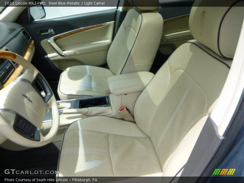 Steel Blue Metallic / Light Camel 2011 Lincoln MKZ FWD