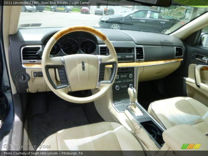 Steel Blue Metallic / Light Camel 2011 Lincoln MKZ FWD