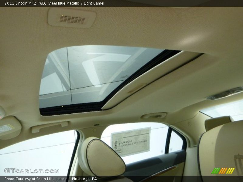 Steel Blue Metallic / Light Camel 2011 Lincoln MKZ FWD