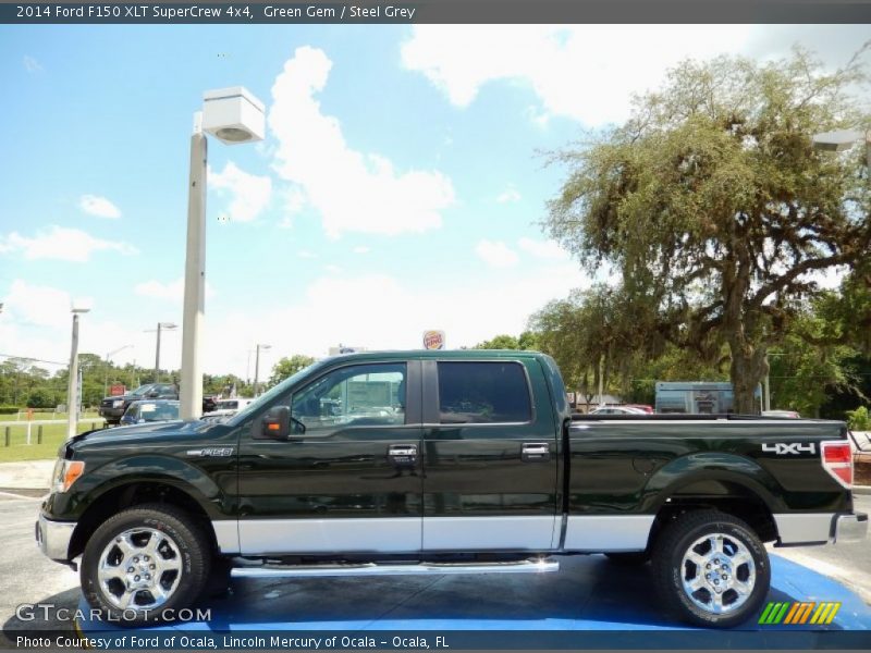 Green Gem / Steel Grey 2014 Ford F150 XLT SuperCrew 4x4