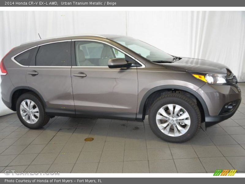 Urban Titanium Metallic / Beige 2014 Honda CR-V EX-L AWD