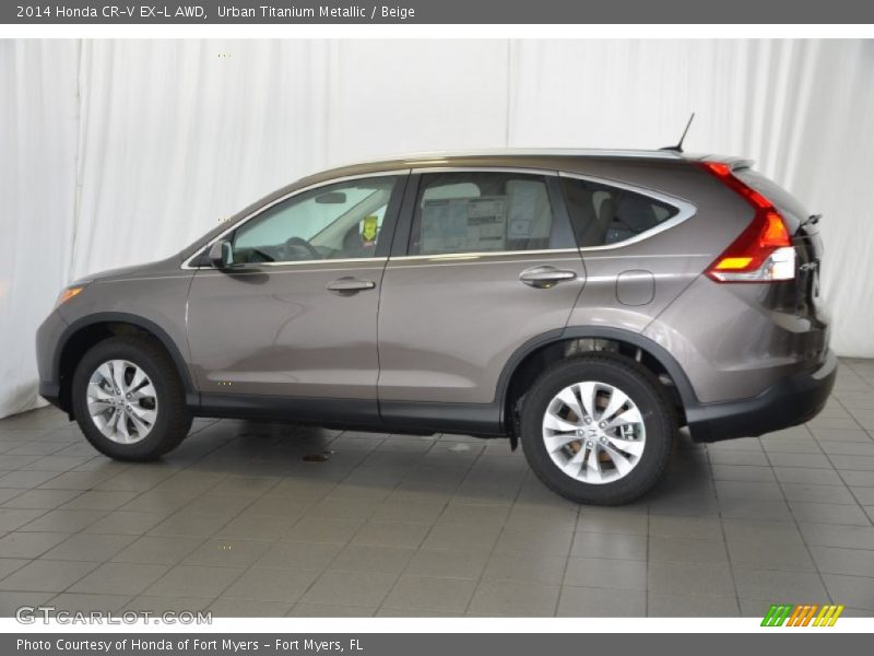 Urban Titanium Metallic / Beige 2014 Honda CR-V EX-L AWD