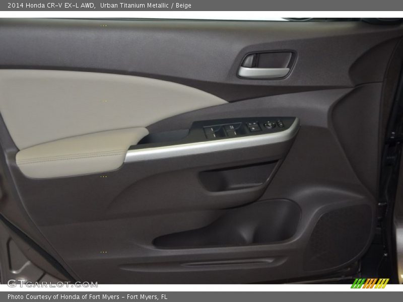 Urban Titanium Metallic / Beige 2014 Honda CR-V EX-L AWD