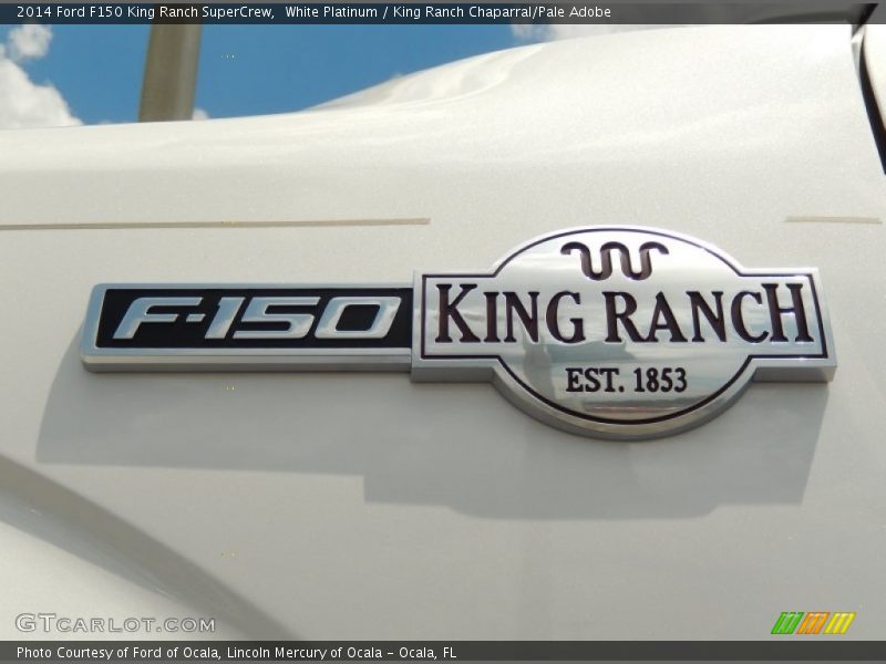 White Platinum / King Ranch Chaparral/Pale Adobe 2014 Ford F150 King Ranch SuperCrew