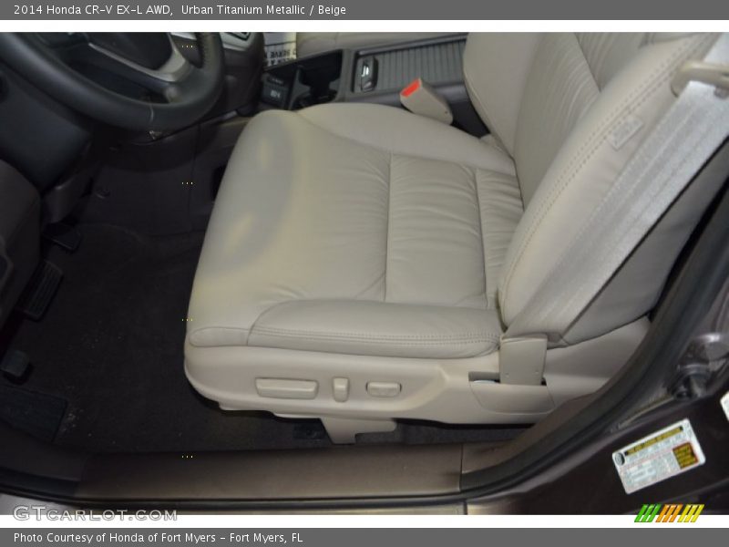 Urban Titanium Metallic / Beige 2014 Honda CR-V EX-L AWD