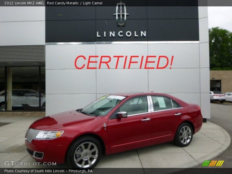 Red Candy Metallic / Light Camel 2012 Lincoln MKZ AWD