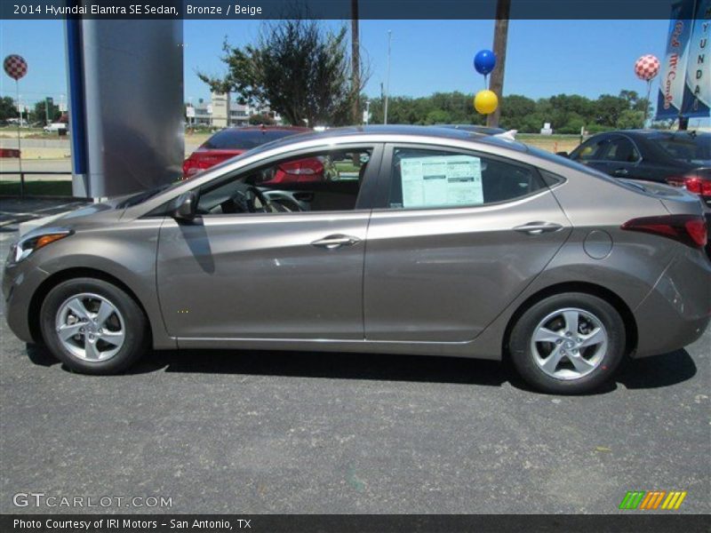 Bronze / Beige 2014 Hyundai Elantra SE Sedan