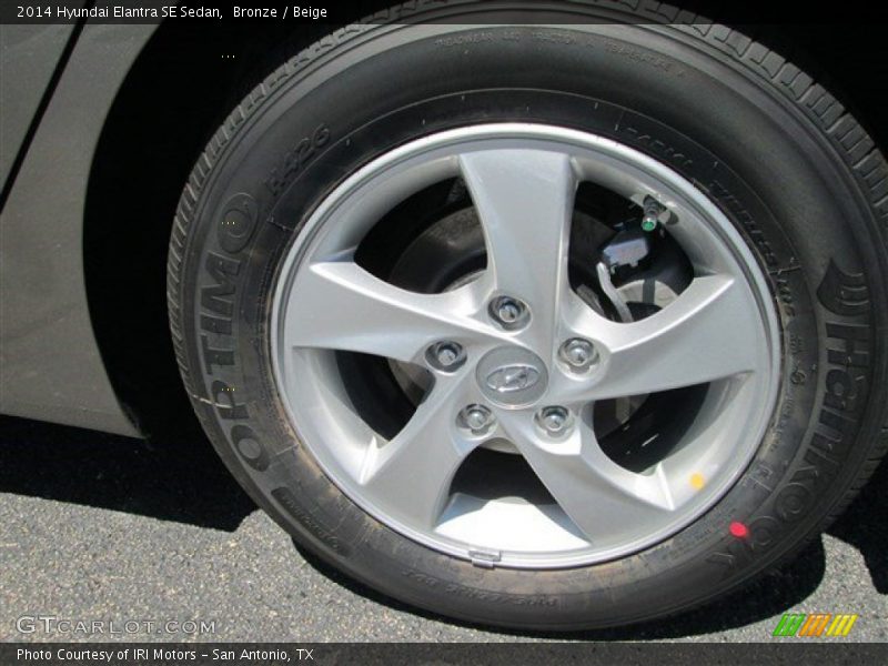 Bronze / Beige 2014 Hyundai Elantra SE Sedan