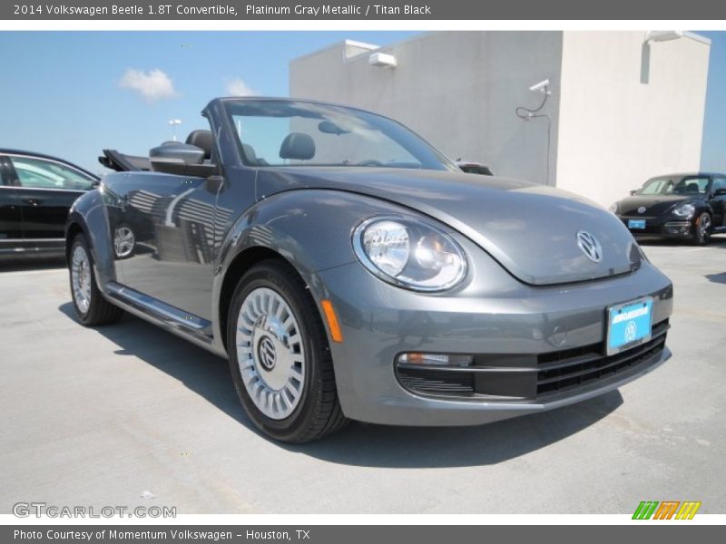 Platinum Gray Metallic / Titan Black 2014 Volkswagen Beetle 1.8T Convertible