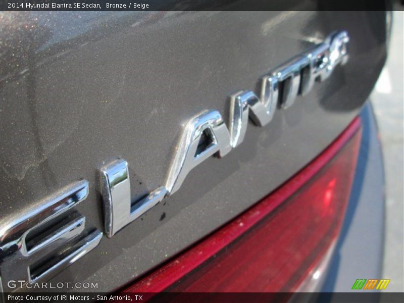 Bronze / Beige 2014 Hyundai Elantra SE Sedan