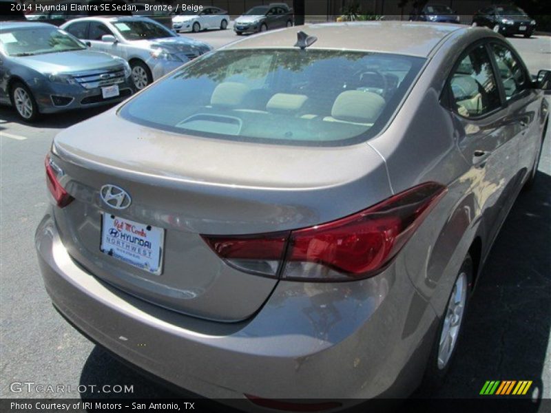 Bronze / Beige 2014 Hyundai Elantra SE Sedan