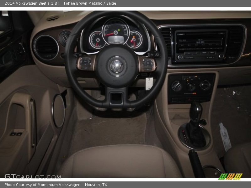 Toffee Brown Metallic / Beige 2014 Volkswagen Beetle 1.8T