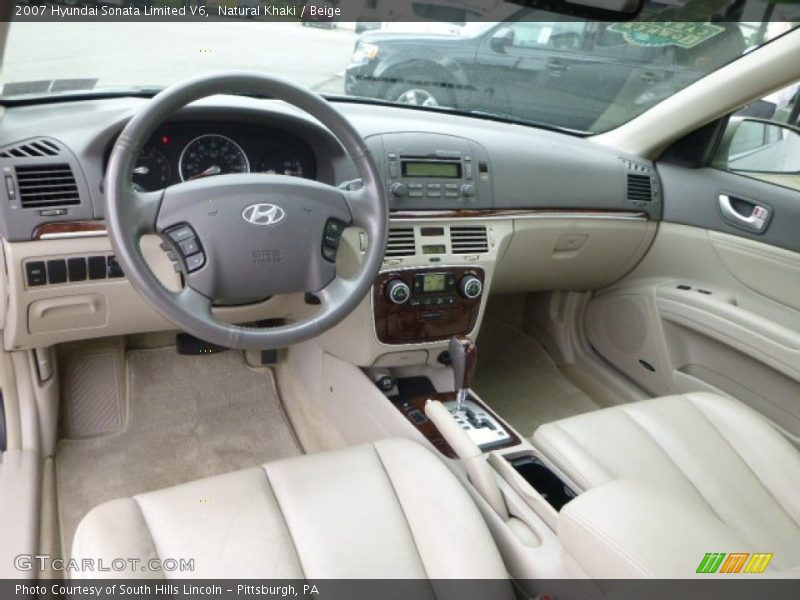 Natural Khaki / Beige 2007 Hyundai Sonata Limited V6