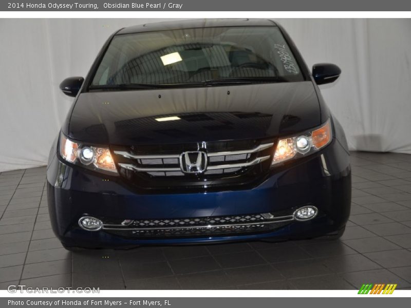 Obsidian Blue Pearl / Gray 2014 Honda Odyssey Touring