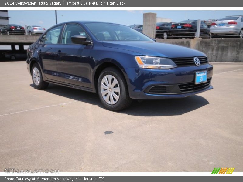 Tempest Blue Metallic / Titan Black 2014 Volkswagen Jetta S Sedan