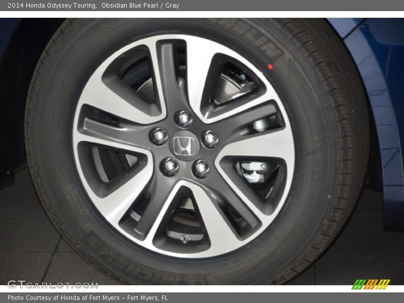 Obsidian Blue Pearl / Gray 2014 Honda Odyssey Touring