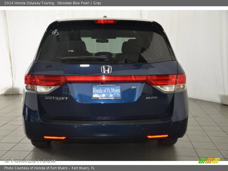 Obsidian Blue Pearl / Gray 2014 Honda Odyssey Touring