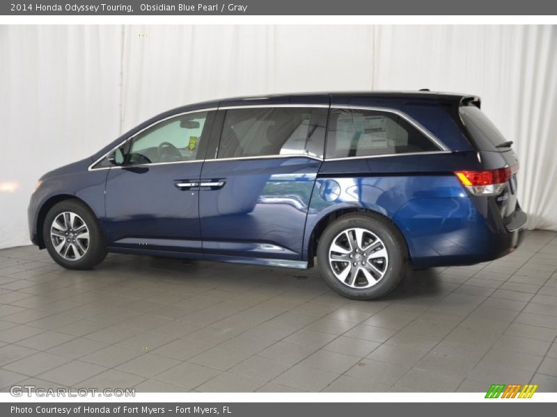 Obsidian Blue Pearl / Gray 2014 Honda Odyssey Touring