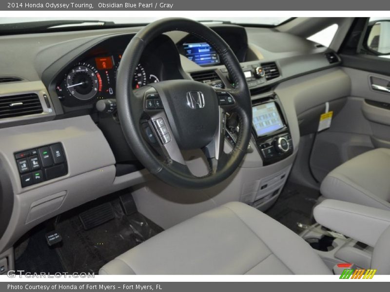 Obsidian Blue Pearl / Gray 2014 Honda Odyssey Touring