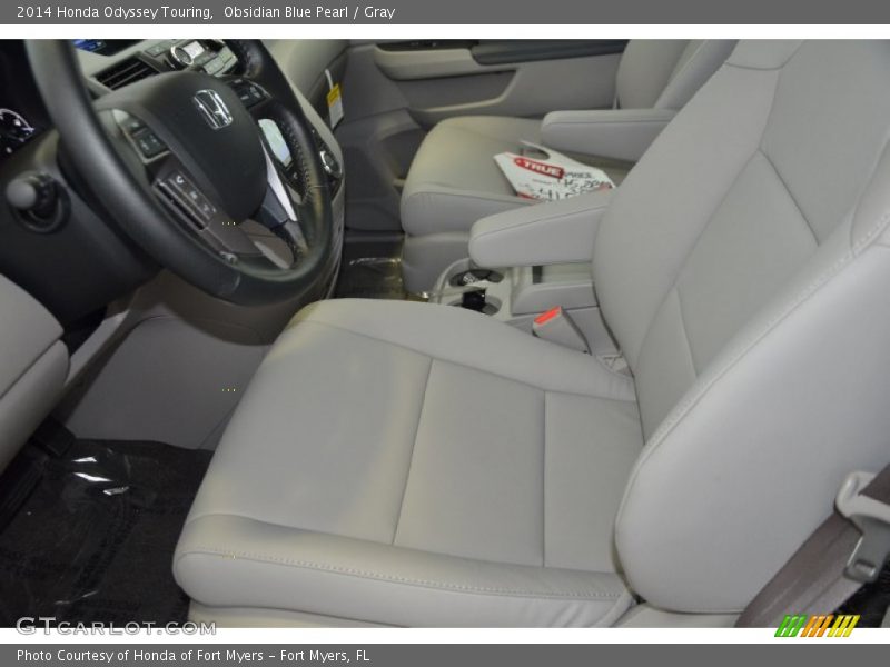 Obsidian Blue Pearl / Gray 2014 Honda Odyssey Touring