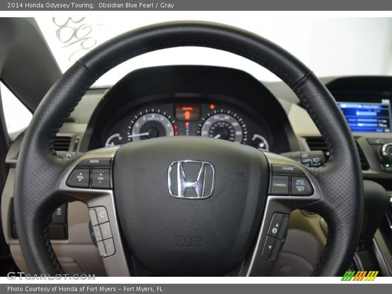 Obsidian Blue Pearl / Gray 2014 Honda Odyssey Touring