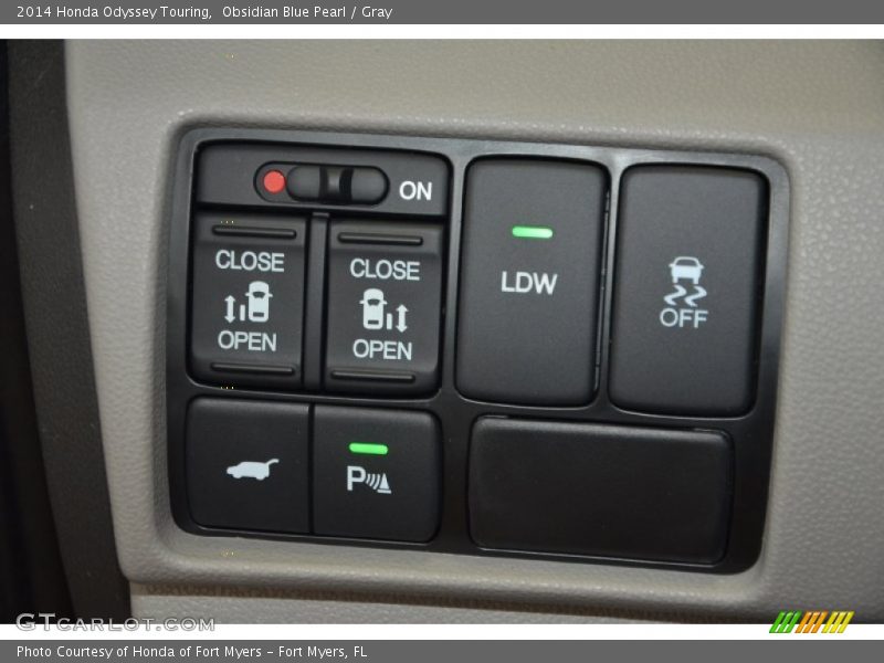 Obsidian Blue Pearl / Gray 2014 Honda Odyssey Touring