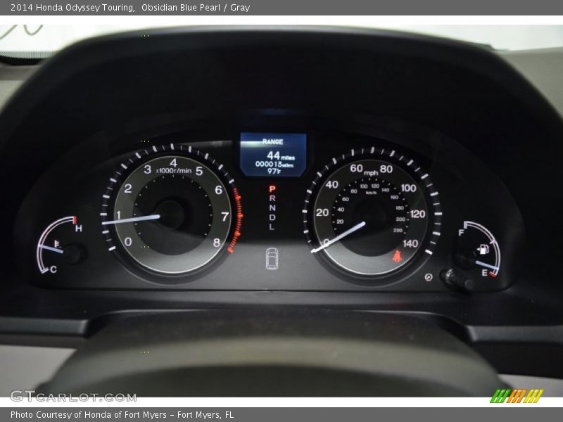 Obsidian Blue Pearl / Gray 2014 Honda Odyssey Touring