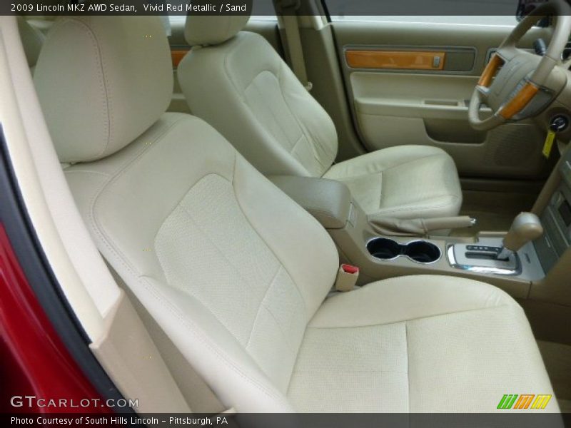 Vivid Red Metallic / Sand 2009 Lincoln MKZ AWD Sedan