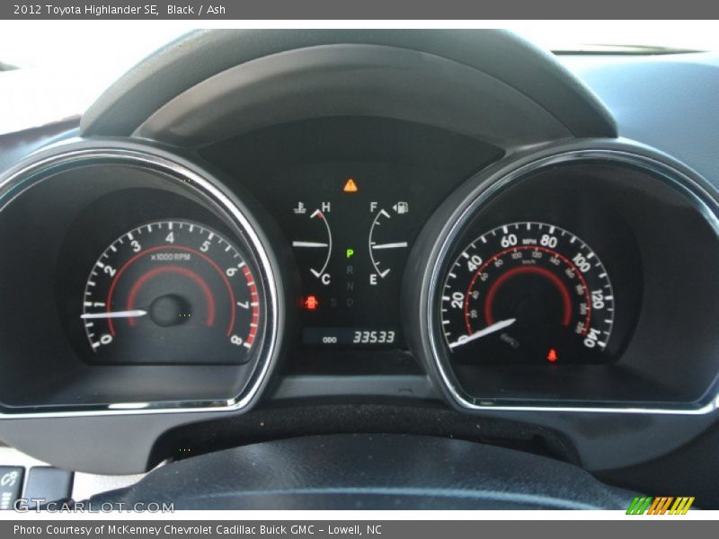 Black / Ash 2012 Toyota Highlander SE